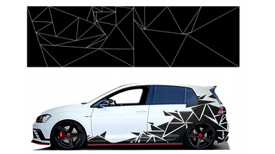 Aufkleber für Auto - Camo Camouflage Dreiecke (42 Stück)