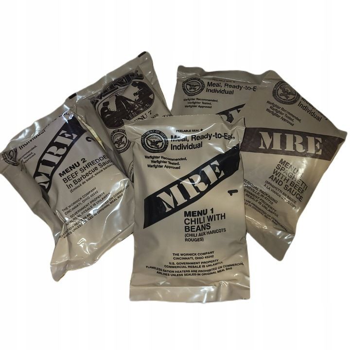 Amerikanische Militär-Ration MRE - Menu Nr. 1-12