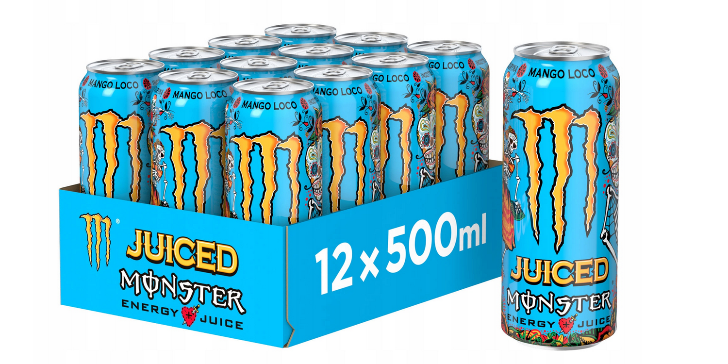Monster Mango Loco - Energetisches Getränk, 500ml (12er-Pack)