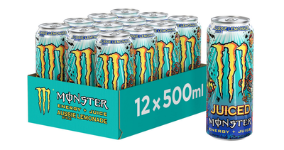 Monster Aussie Lemonade - Energetisches Getränk, 0,5l (12er-Pack) Monster Aussie Lemonade - Energetisches Getränk, 0,5l (12er-Pack)