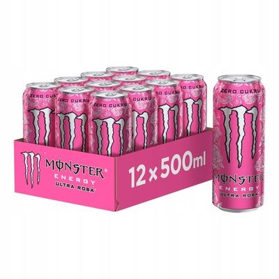 Monster Energy Ultra Rosa - Energetisches Getränk, 500ml (12er-Pack) Monster Energy Ultra Rosa - Energetisches Getränk, 500ml (12er-Pack)
