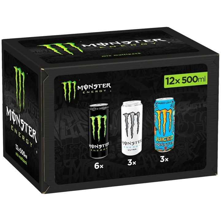 Monster Energy Zero & Mango Loco Mix - Energetisches Getränk, 500ml (12er-Pack)