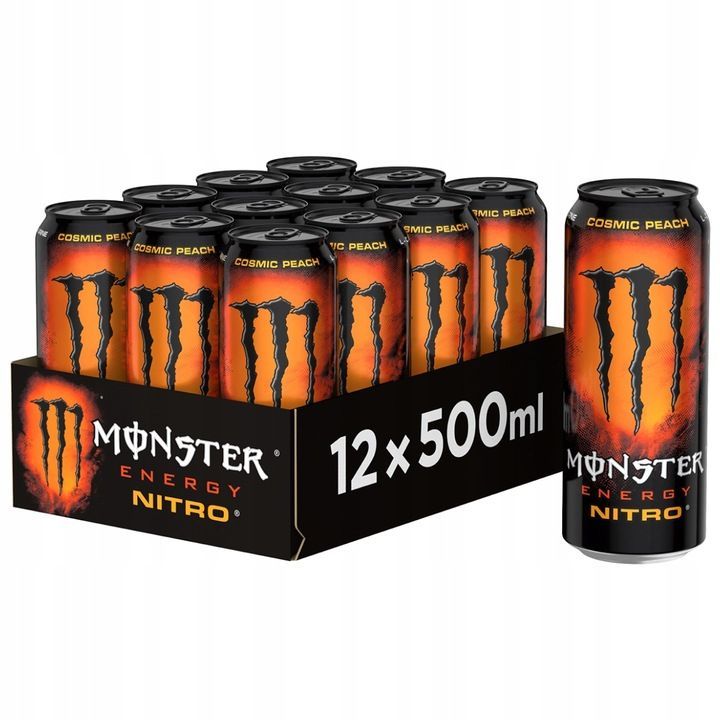 Monster Energy Nitro Cosmic Peach - Energetisches Getränk, 500ml (12er-Pack) Monster Energy Nitro Cosmic Peach - Energetisches Getränk, 500ml (12er-Pack)