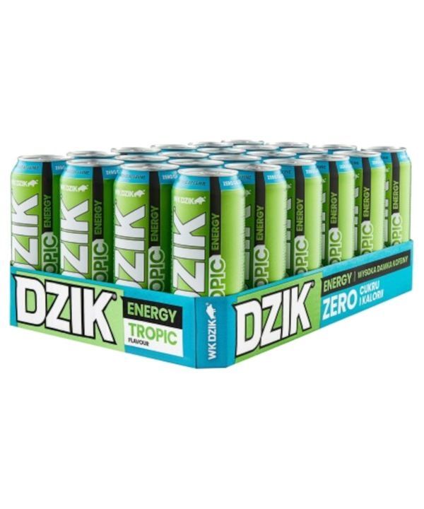 Energetyk WK Dzik Energy Drink Tropic - 0kcal, 500 ml, 24 Stück Energetyk WK Dzik Energy Drink Tropic - 0kcal, 500 ml, 24 Stück