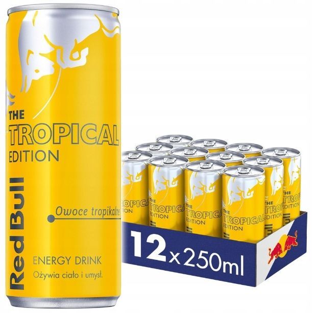 Red Bull Tropical - 12x250ml - Erfrischender Energy Drink Red Bull Tropical - 12x250ml - Erfrischender Energy Drink