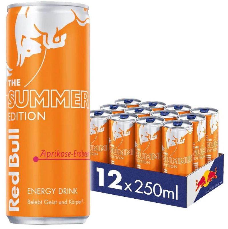 Red Bull Morela Truskawka - 12x250ml - Erfrischender Energy Drink Red Bull Morela Truskawka - 12x250ml - Erfrischender Energy Drink