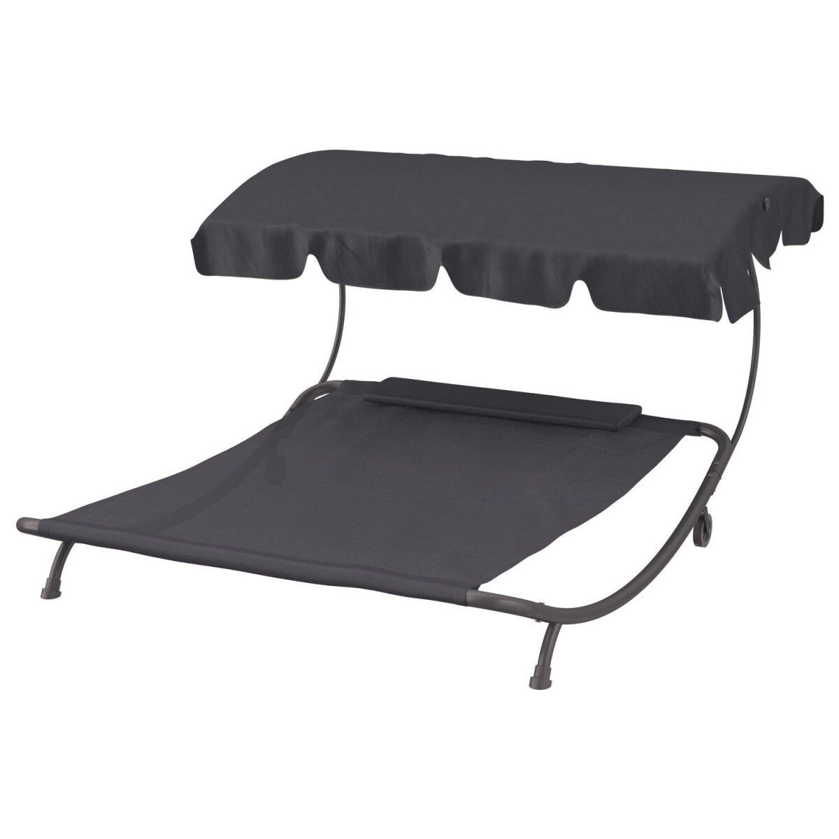 LIVARNO home Doppelliege 200 x 200 cm mit Sonnenblende