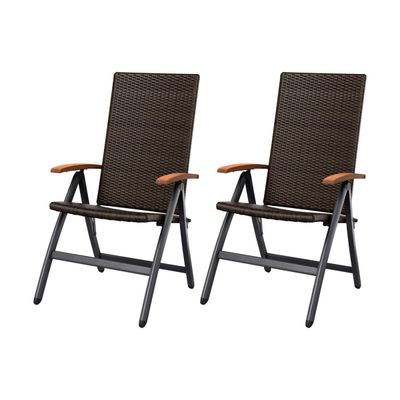 LIVARNO home Klappsessel LIVARNO home Klappsessel "Valencia" - 2er Set, verstellbar, Braun