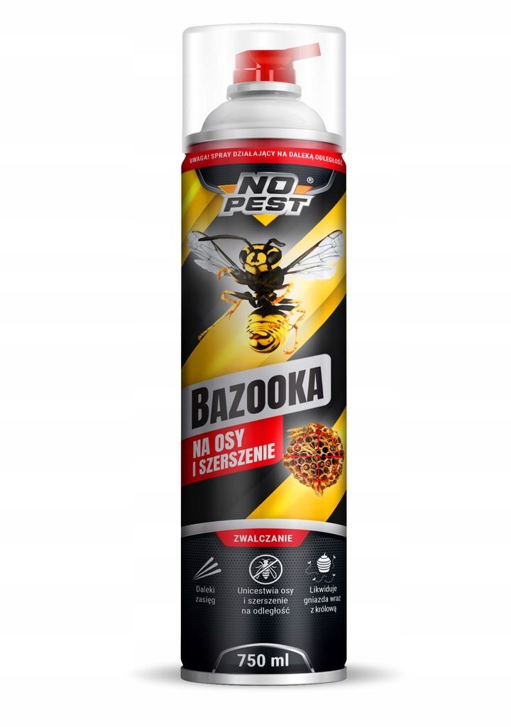 Starkes Spray gegen Wespen und Hornissen - Bazooka 750 ml