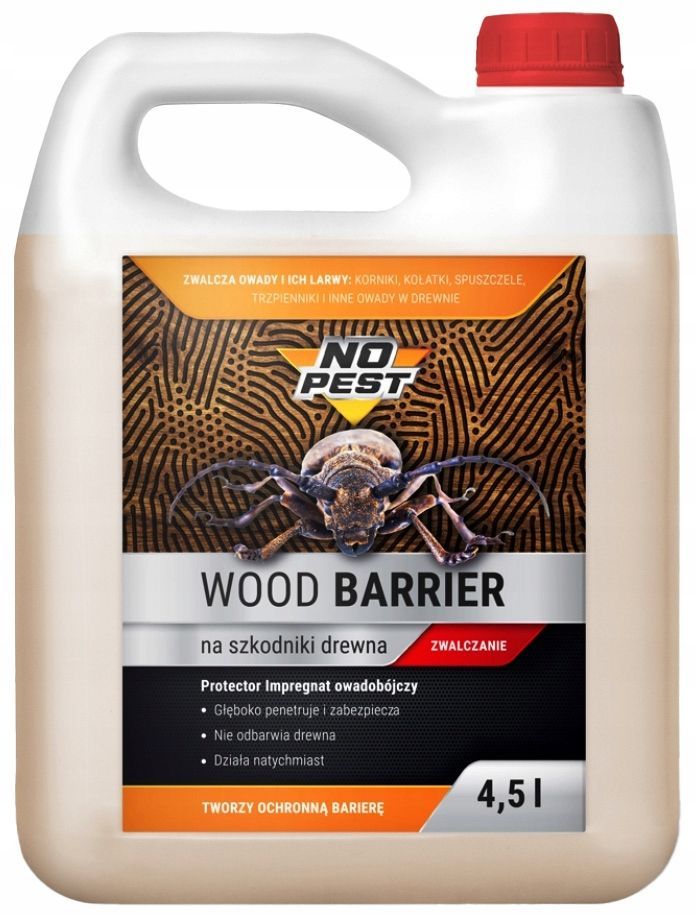 Wood Barrier Permethrin 4,5 L - Holzschutzmittel gegen Holzwürmer und Hausbockkäfer