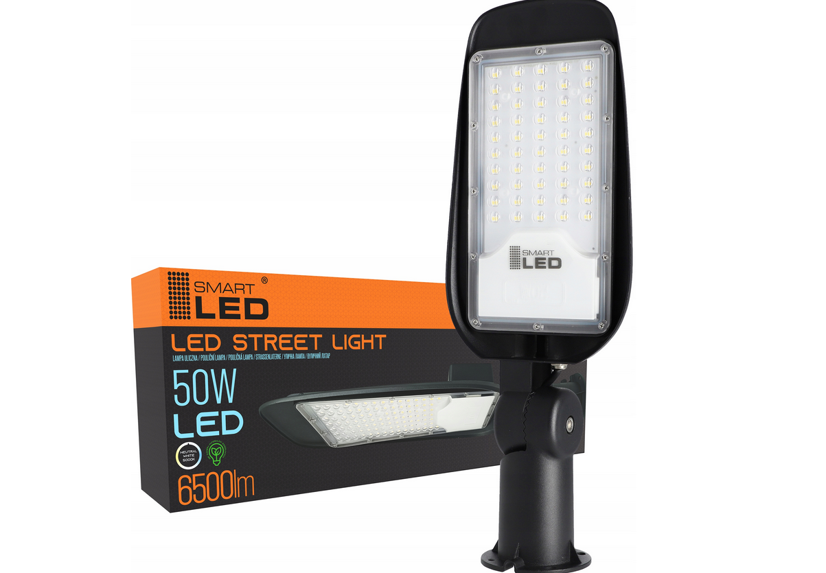 LED Straßenlaterne - 50W, Premium, Verstellbar