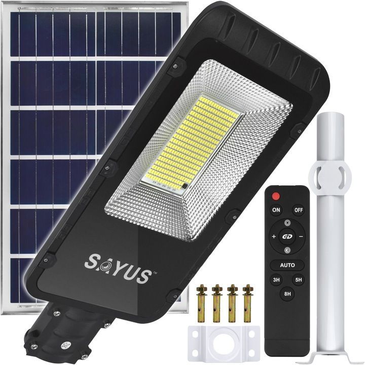 Solar LED Straßenlaterne – 1400W, Bewegungs- und Dämmerungssensor, Halterung