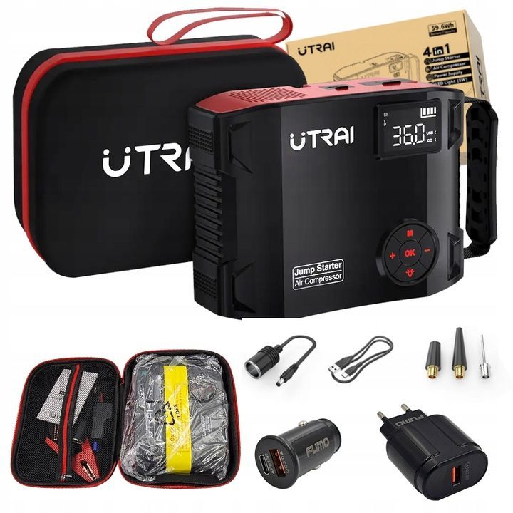 Powerbank & Autostarter Utrai 2000A mit Kompressor – Ihr idealer Begleiter für unterwegs!