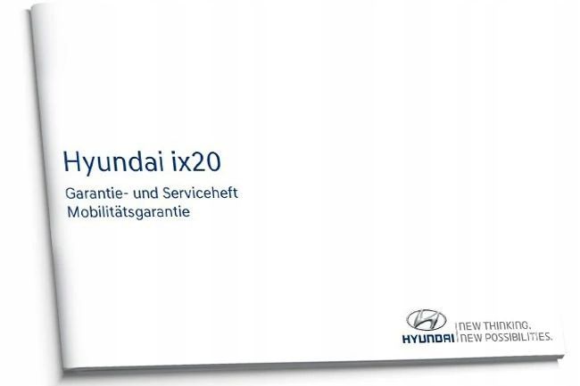 Deutsches Serviceheft Inspektion für Hyundai ix20 Fahrzeuge NEU Original