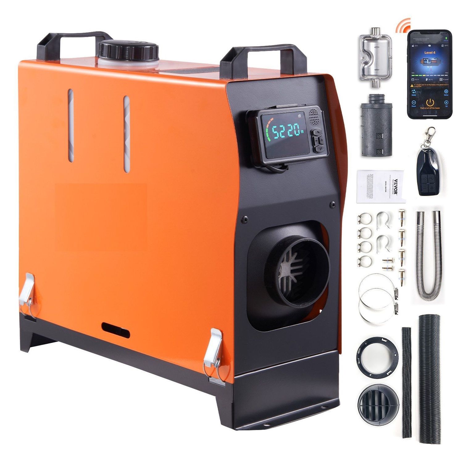Luft-Dieselheizung 12V 8KW mit LCD-Display & Fernbedienung – Ideal für Busse, LKWs und mehr App-Steuerung  Standheizung
