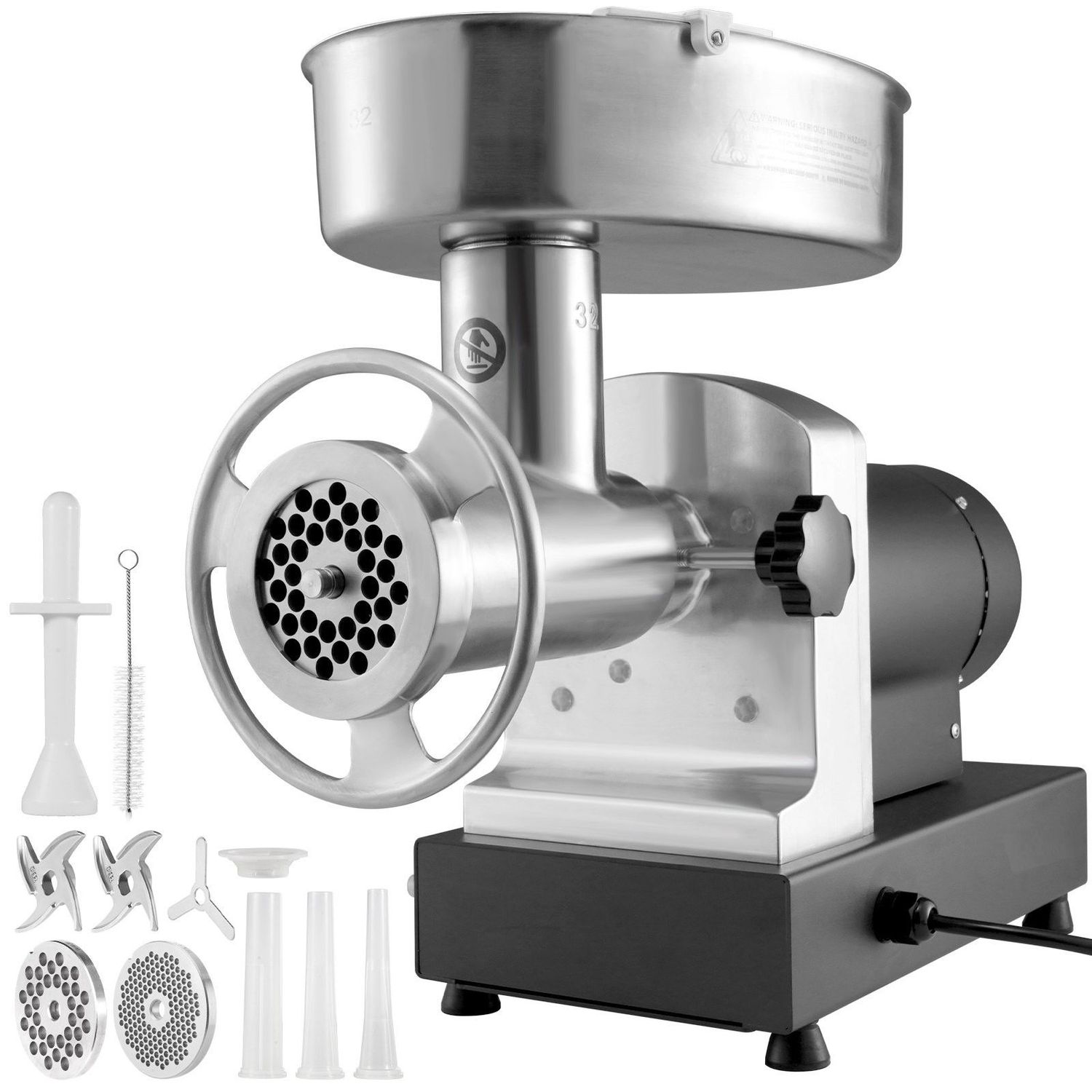 Elektrischer Fleischwolf 1100W – Edelstahl Fleischmaschine mit 450 kg/h Kapazität