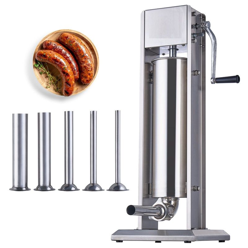 Manueller Wurstfüller – 7L Vertikale Wurstmaschine aus 304 Edelstahl Manueller Wurstfüller – 7L Vertikale Wurstmaschine aus 304 Edelstahl