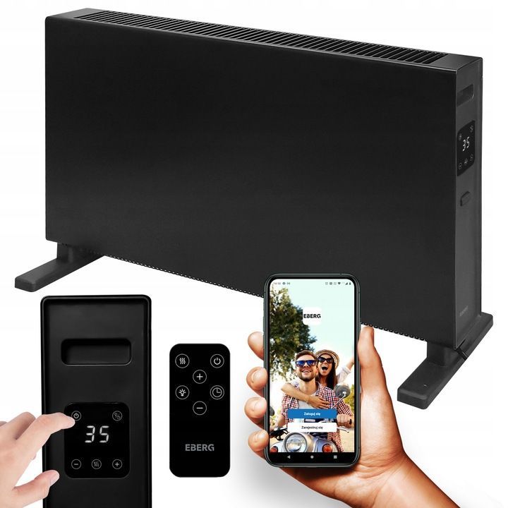 Elektrischer Heizkörper 2000W – WiFi, LED-Thermostat & Fernbedienung
