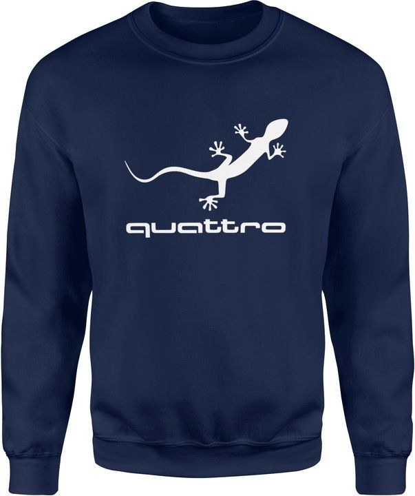 Herren Baumwoll-Sweatshirt für Audi-Fans – Mit hochwertigem Siebdruck quattro
