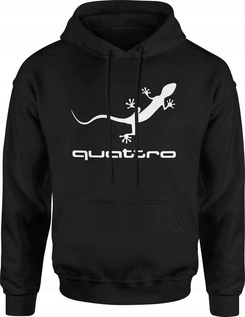 Herren Baumwoll-Sweatshirt Hoodie für Audi-Fans – Mit hochwertigem Siebdruck quattro