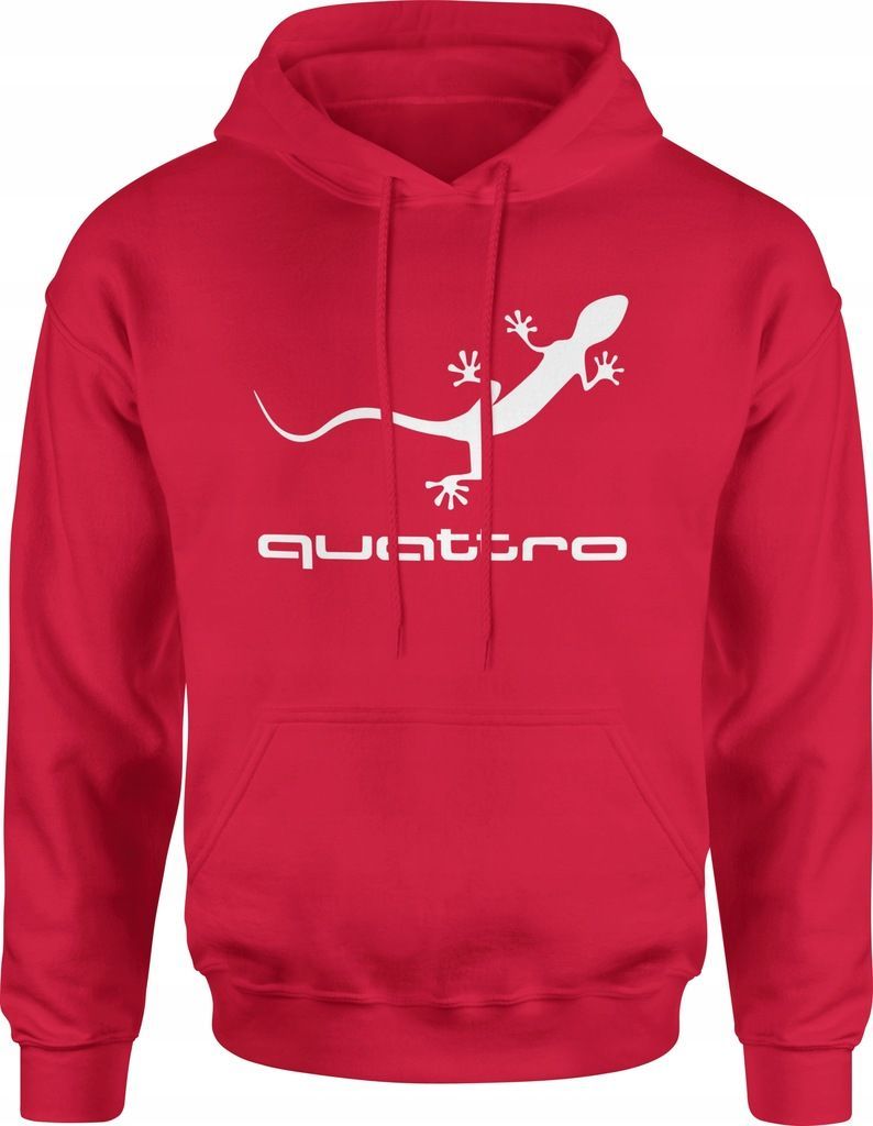 Herren Baumwoll-Sweatshirt Hoodie für Audi-Fans – Mit hochwertigem Siebdruck quattro Design 3