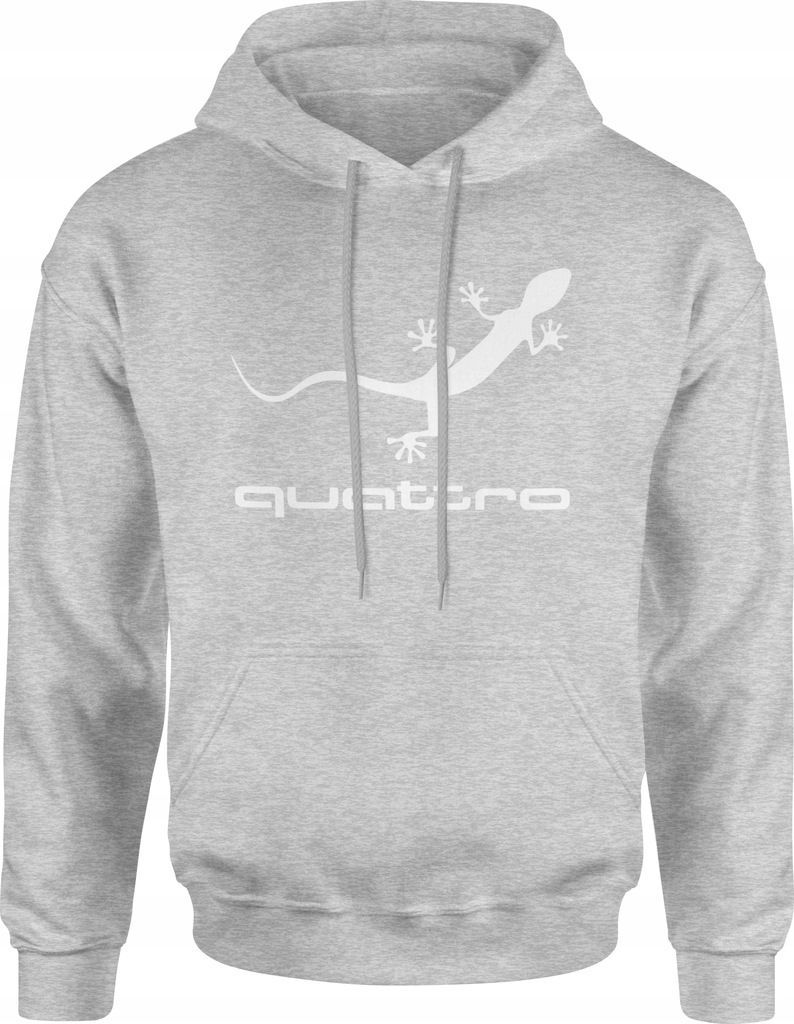 Herren Baumwoll-Sweatshirt Hoodie für Audi-Fans – Mit hochwertigem Siebdruck quattro Design 2