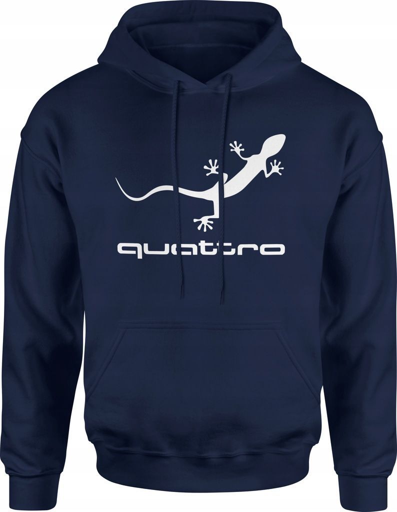 Herren Baumwoll-Sweatshirt Hoodie für Audi-Fans – Mit hochwertigem Siebdruck quattro Design 4