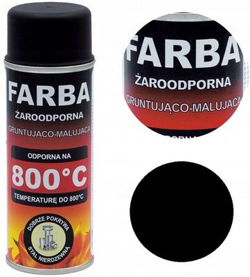 Hitzebeständige HANSA® Sprühfarbe – Schwarz, 800°C, 400 ml Hitzebeständige HANSA® Sprühfarbe – Schwarz, 800°C, 400 ml