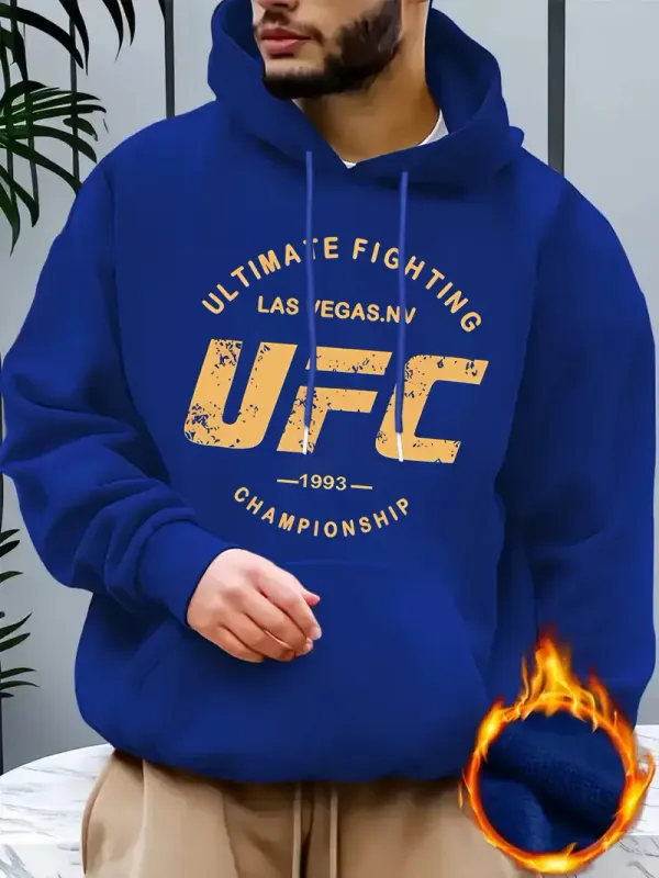 Herren UFC Champion Hoodie Blau