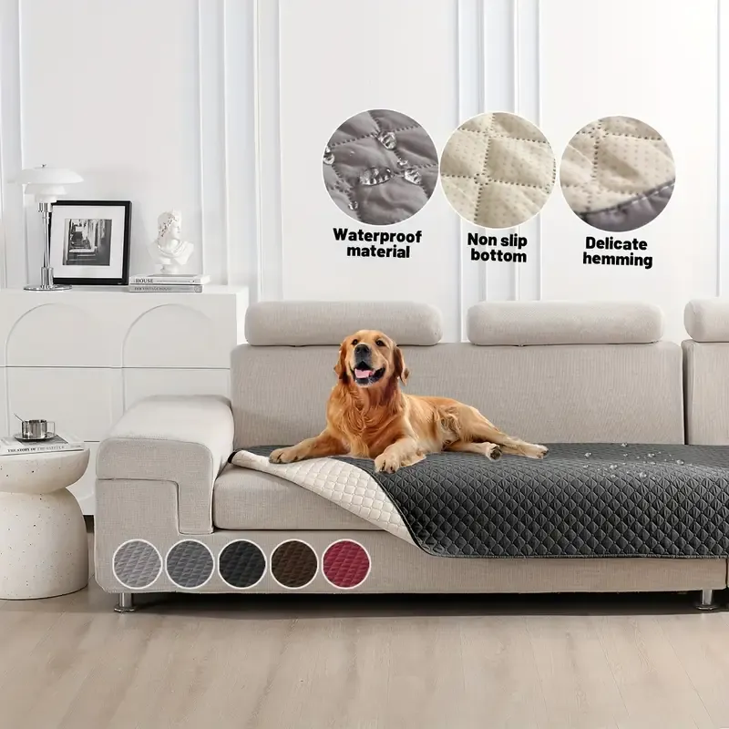 Wasserdichter & Rutschfester Hundebettbezug Ideal als Matratzenbezug, Haustierdecke, Möbel-/Couchschutz 75x180cm schwarz