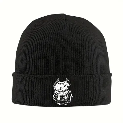Pitbull Hund Bestickte Strickmütze – Funktionalität und Stil in Perfektion Pitbull Hund Bestickte Strickmütze – Funktionalität und Stil in Perfektion