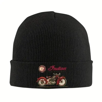 Indian Scout Motorrad Print Strickmütze – Der perfekte Mix aus Stil und Funktion für kalte Tage Indian Scout Motorrad Print Strickmütze – Der perfekte Mix aus Stil und Funktion für kalte Tage