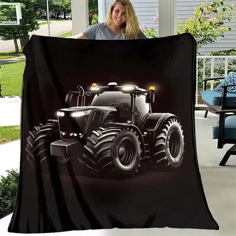 Traktor-Decke für Jungen – Flauschiger Komfort für kleine Traktor-Fans Bauer Landwirtschaft 150x200cm Fendt Design 2