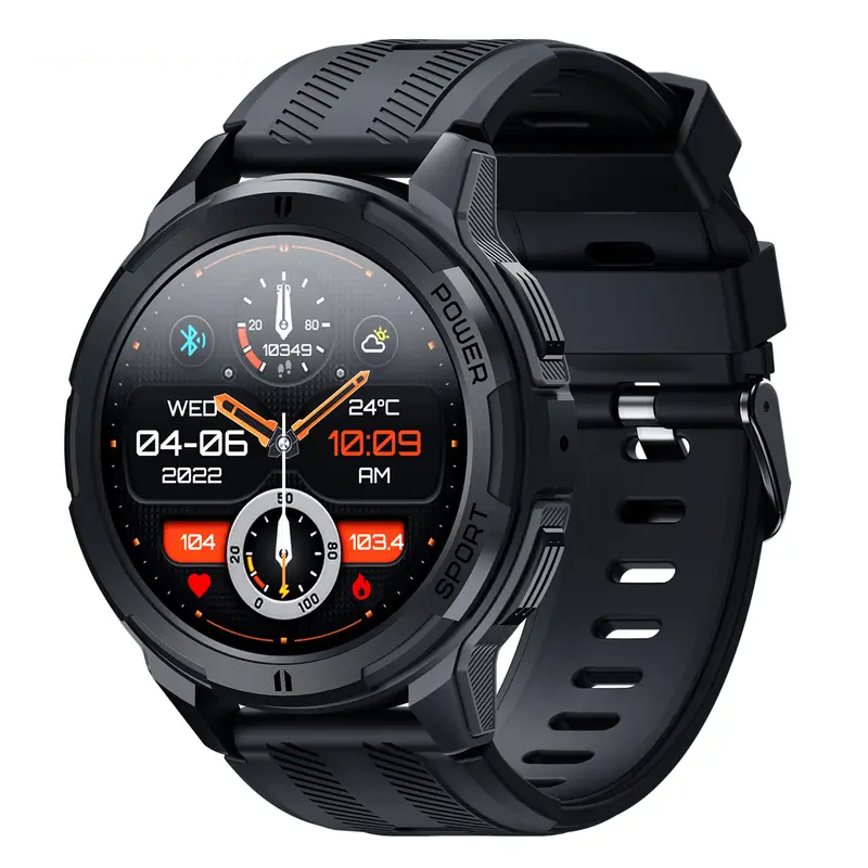 Smartwatch Herren BT10 – Stilvolles Multitalent für Fitness und Alltag schwarz