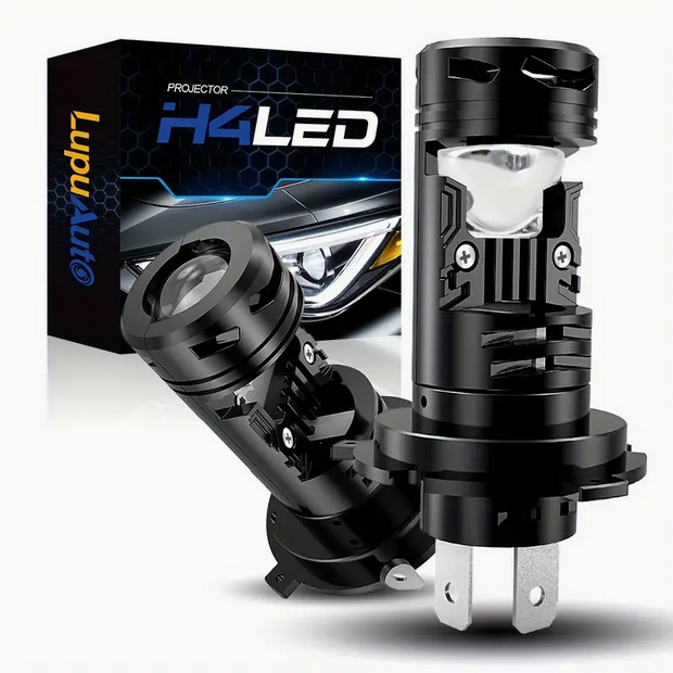 2er-Set H4 LED Auto-Scheinwerferlampen – Plug & Play, 30000LM Ultrahell, Fern-/Abblendlicht & Nebelscheinwerfer Kompatibel