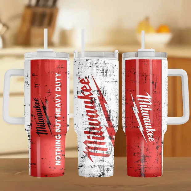 1,18l Milwaukee-Themed Sport Travel Tumbler – Isolierter Trinkbecher für unterwegs und Baustelle