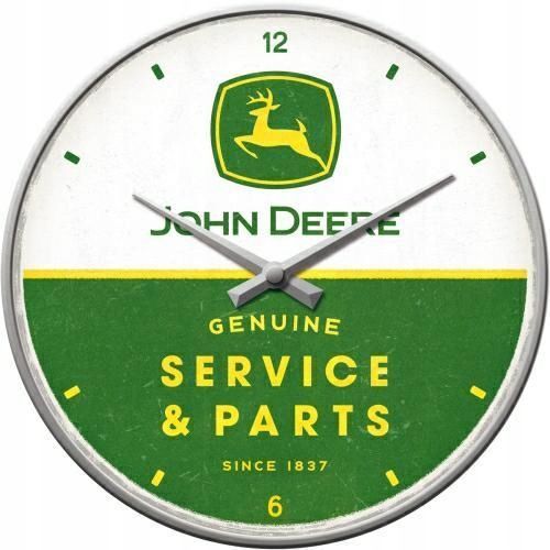 John Deere Wanduhr – 31 cm – Metall und Glas, Perfekt für Geschenke
