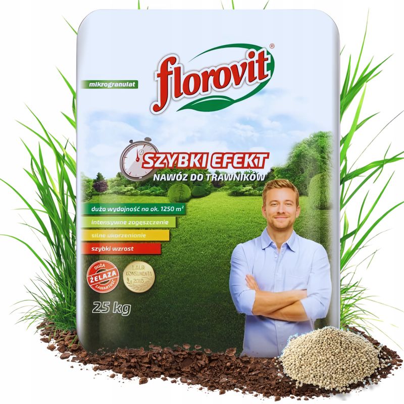 Florovit Rasendünger Florovit Rasendünger "Schneller Effekt" 25 kg – Für einen dichten und grünen Rasen