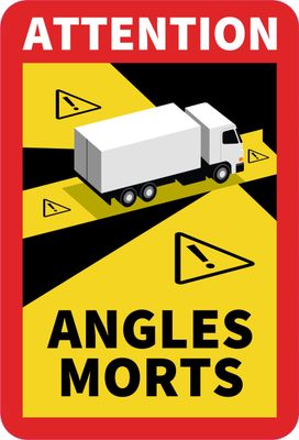 „Toter Winkel“ Warnaufkleber – 10 Stück ??✅ TIR MAN IVECO DAF Actros MAN Mercedes