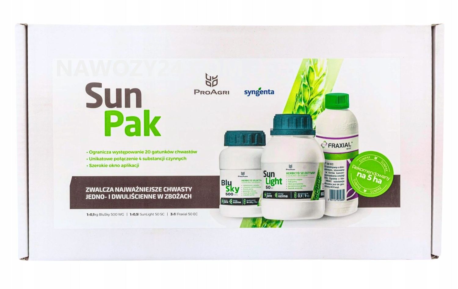 Effektives Herbizid für 5 ha – SunPak gegen Unkraut & Ungräser