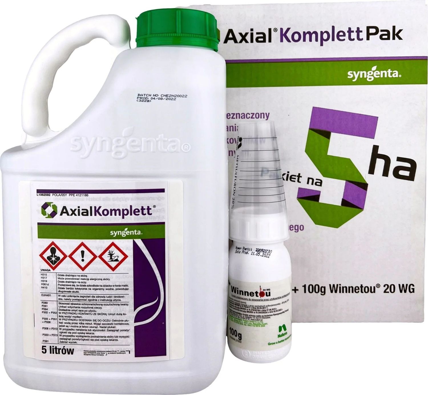 Axial Komplett Pak – Kraftvolles Komplett-Set gegen Unkraut im Getreide! AXIAL KOMPLETT PAK 1x5L + WINNETOU 20WG 100g 5HA