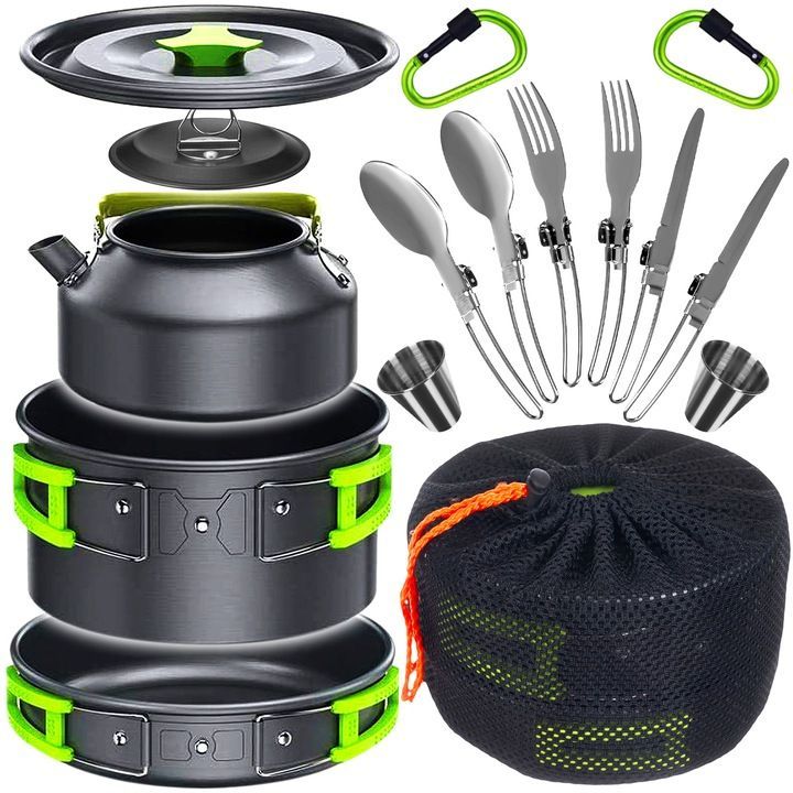 18-teiliges faltbares Camping-Kochset XL – deine mobile Küche für jedes Abenteuer Set 2