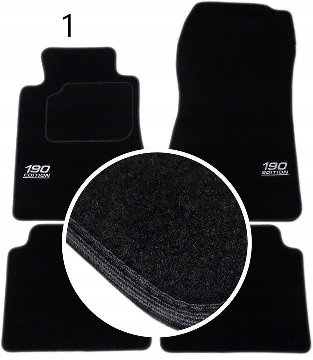Handmade Premium Fußmatten Velour SET FARBWAHL für MERCEDES 190 W201 + STICKEREI Handmade Premium Fußmatten Velour SET FARBWAHL für MERCEDES 190 W201 + STICKEREI