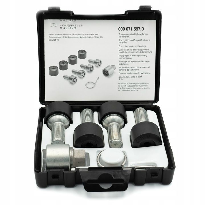 Satz Befestigungsschrauben Felgenschloss Radsicherung Volkswagen OE 000071597D Satz Befestigungsschrauben Felgenschloss Radsicherung Volkswagen OE 000071597D