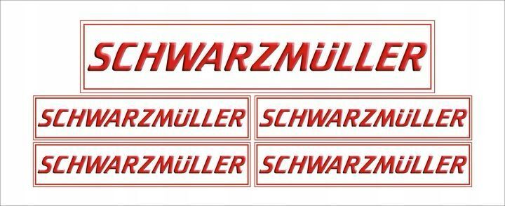 SCHWARZMÜLLER AUFKLEBER-SET Trailer ANHÄNGER TIR MAN IVECO DAF Actros MAN Mercedes