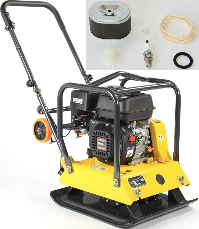 Baustelle Rüttelplatte komplettset PU-Matte Fahrwerk Wartungskit 104 kg 20 kN