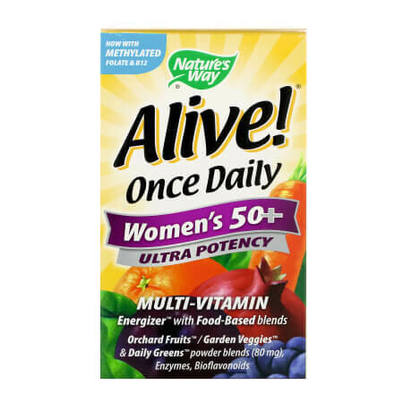 Витаминно-минеральный комплекс для женщин зрелого возраста Alive! Once Daily, Women's 50+, Ultra Potency