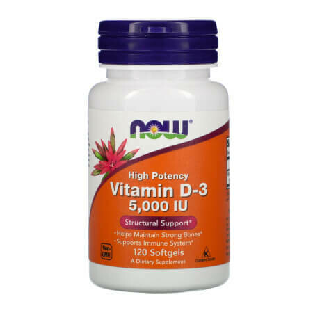 Now Foods Витамин D-3 высокоактивный 5000 IU