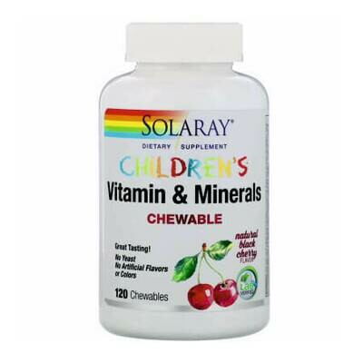 Детские жевательные витаминно-минеральный комплекс Solaray Children's Chewable