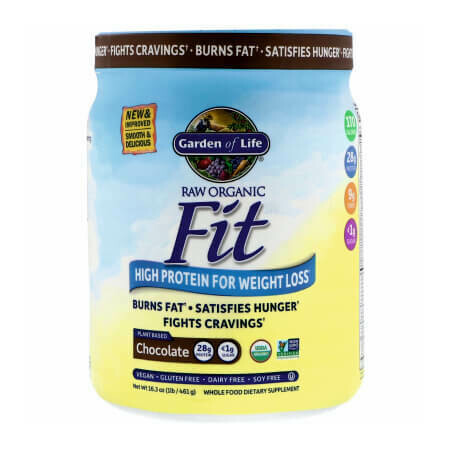 Протеин для похудения с высоким содержанием белка Garden of Life Organic, RAW Fit